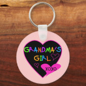 Heart Grandma's Girl T-shirts en Gifts Sleutelhanger (Voorkant)