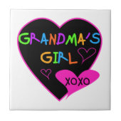 Heart Grandma's Girl T-shirts en Gifts Tegeltje (Voorkant)