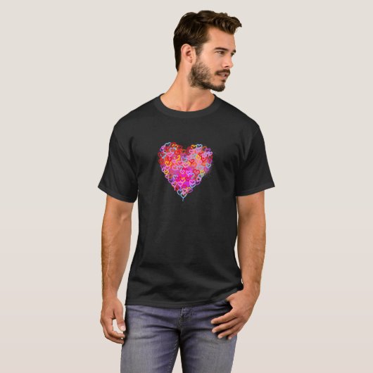 Heart Graphic Design for Valentine's Day Lovers T-shirt (Voorkant volledig)