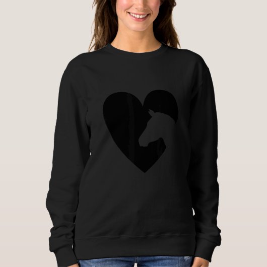 Heart Graphic Horse Lover Equestrian Rider Horses Trui (Voorkant)
