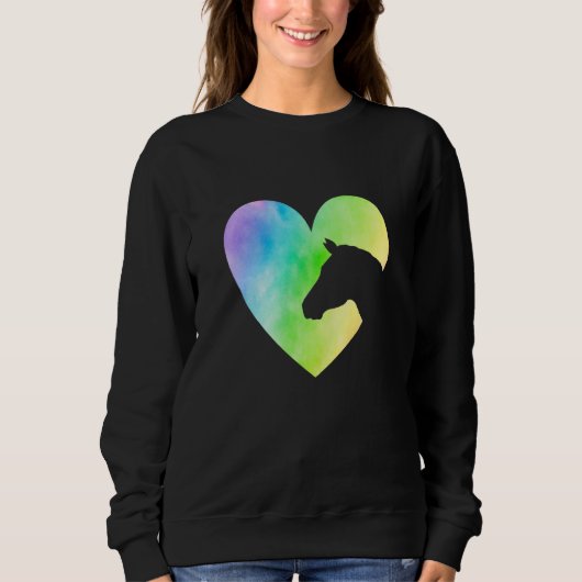 Heart Graphic Horse Lover Equestrian Rider Horses  Trui (Voorkant)