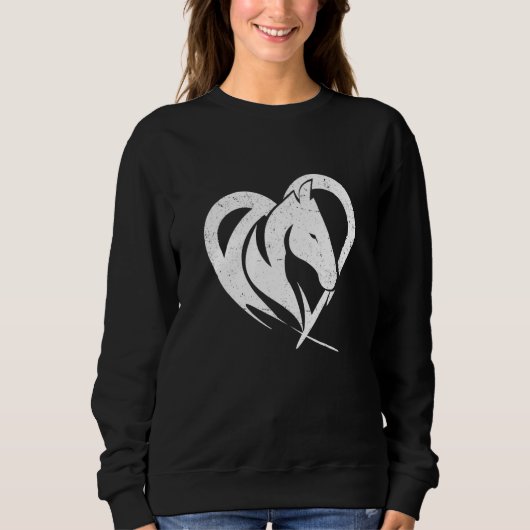 Heart Graphic Horse Lover Equestrian Rider Horses  Trui (Voorkant)