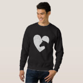 Heart Graphic Horse Lover Equestrian Rider Horses Trui (Voorkant volledig)
