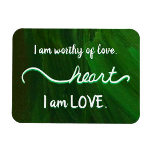 "Heart" Green Heart Chakra Love Words Magnets Magneet