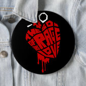 Heart Grenade "Son of Rage and Love" Ronde Button 6,0 Cm (In situ)