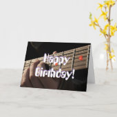 Heart Guitar Birthday Card Kaart (Gele Bloem)