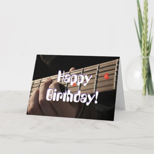 Heart Guitar Birthday Card Kaart (Voorkant)