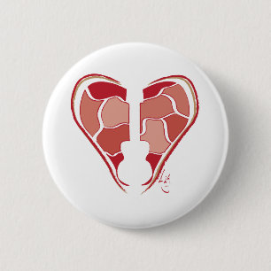 Heart Guitar Ronde Button 5,7 Cm