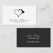 Heart Hairdryer Hair stylist Salon Tools Beauty Visitekaartje (Voorkant / Achterkant)