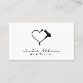 Heart Hairdryer Hair stylist Salon Tools Beauty Visitekaartje (Voorkant)