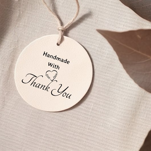 Heart Hand gemaakt met Love Typography Script Zelfinktende Stempel