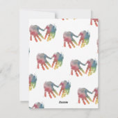 Heart Handprints Valentijnsdag Holiday Kaart (Achterkant)