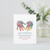 Heart Handprints Valentijnsdag Holiday Kaart (Staand voorkant)