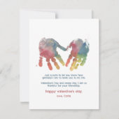 Heart Handprints Valentijnsdag Holiday Kaart (Voorkant)