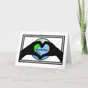 Heart Hands Earth Day Card Feestdagen Kaart