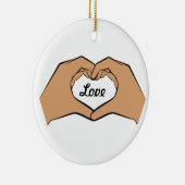 Heart Hands Love Ornament (Rechts)
