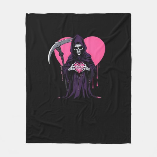 Heart Hands Reaper Classic Meme Fleece Deken (Voorkant)