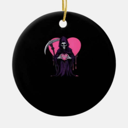 Heart Hands Reaper Classic Meme Keramisch Ornament (Voorkant)