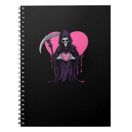 Heart Hands Reaper Classic Meme Notitieboek (Voorkant)