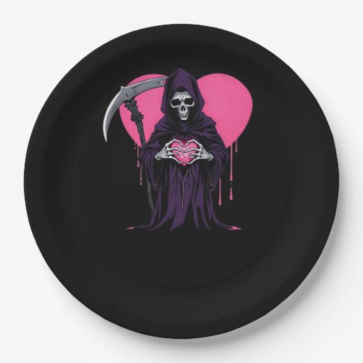 Heart Hands Reaper Classic Meme Papieren Bordje (Voorkant)