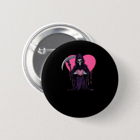 Heart Hands Reaper Classic Meme Ronde Button 5,7 Cm (Voorkant /achterkant)