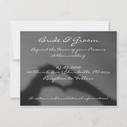 Heart Hands Wedding Invitations Kaart (Voorkant)