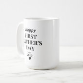 Heart Happy First Vaderdag ingesteld Koffiemok (Voorkant links)