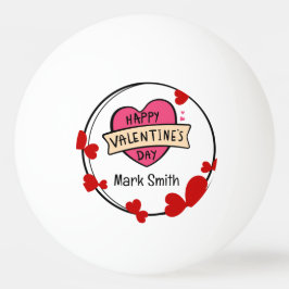 Heart Happy valentijn; s Day voor de speler liefhe Pingpongbal