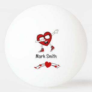 Heart Happy valentijn; s Day voor de speler liefhe Pingpongbal