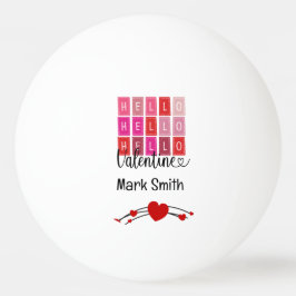 Heart Happy valentijn; s Day voor de speler liefhe Pingpongbal