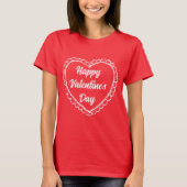 HEART HAPPY VALENTINE'S DAG ONTWERP T-SHIRT (Voorkant)
