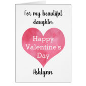 Heart Happy Valentine's Day Daughter (Voorkant)