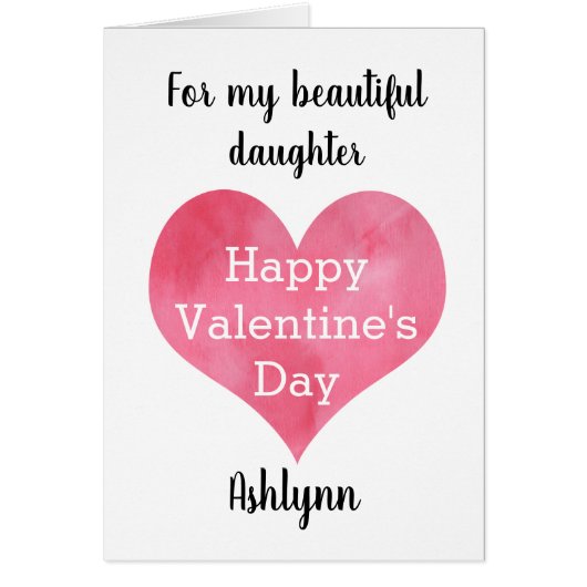 Heart Happy Valentine's Day Daughter (Voorkant)