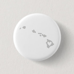 Heart Hawaii staatssilhouet Ronde Button 3,2 Cm