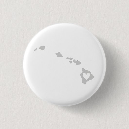 Heart Hawaii staatssilhouette Ronde Button 3,2 Cm (Voorkant)