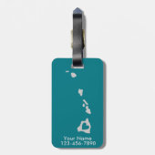 Heart Hawaii State Custom Bagagelabel (Achterkant verticaal)