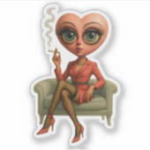 Heart Head Diva, FunnyTee, Sticker (Voorkant)