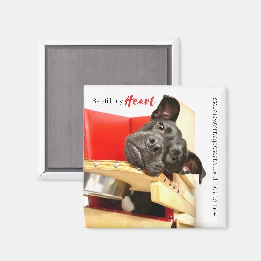 Heart Head-tilt Magnet (Square) (Voorkant / Achterkant)