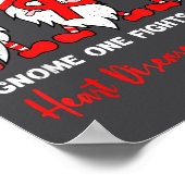 Heart Health Gnome Heart Disease Awareness Chd Red Poster (Hoek)