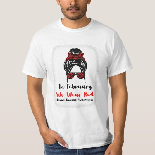 Heart Health Go Red Messy T-shirt (Voorkant)