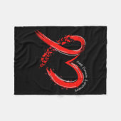 Heart Health Heart Disease Awareness Chd Mens Wome Fleece Deken (Voorkant (Horizontaal))