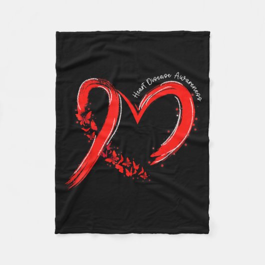 Heart Health Heart Disease Awareness Chd Mens Wome Fleece Deken (Voorkant)