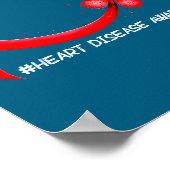 Heart Health Heart Disease Awareness Chd Red Ribbo Poster (Hoek)