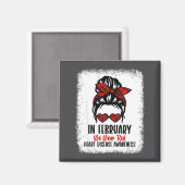 Heart Health Heart Disease Awareness Heartbeat Chd Magneet (Voorkant / Achterkant)