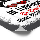 Heart Health Heart Disease Awareness Heartbeat Chd Poster (Hoek)