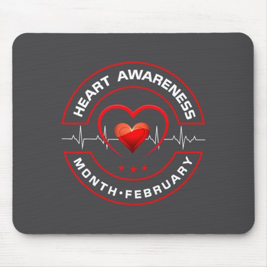 Heart Health Month February American Heart Health  Muismat (Voorkant)