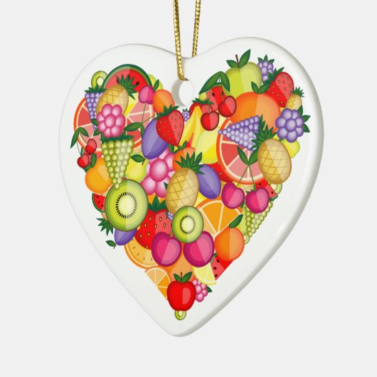 Heart - Healthy Fruit - SRF Keramisch Ornament (Links)