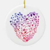 Heart Hearts Drawing Circle Ornament (Achterkant)