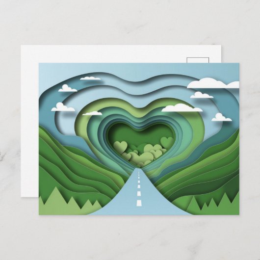 Heart Highway Road Briefkaart (Voorkant / Achterkant)