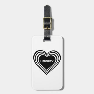 HEART HOCKEY BAGAGELABEL